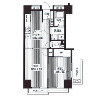 東京都荒川区西日暮里１丁目 賃貸マンション 2DK